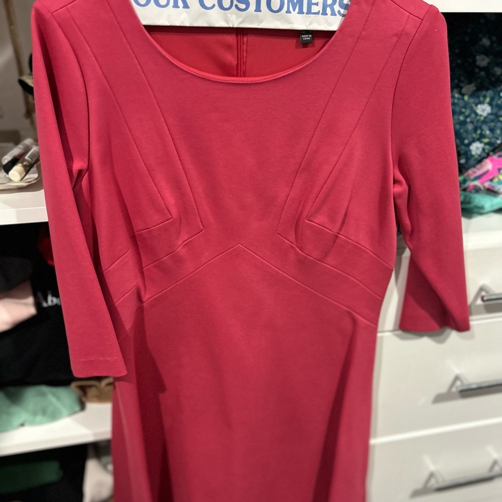 Adrianna Papell Fuchsia Long Sleeve Dress